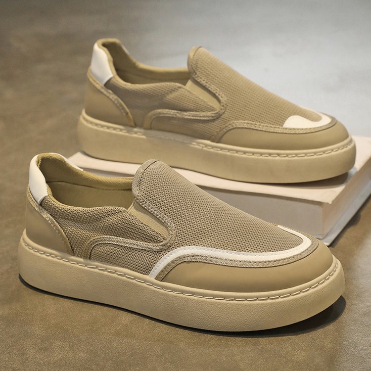 2025冬季新款橡胶夏季套脚2025年秋季圆头PU板鞋