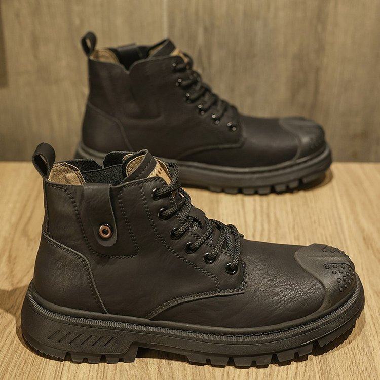 2025秋季新款短筒(筒高10-20cm)冬季橡胶PU马丁靴