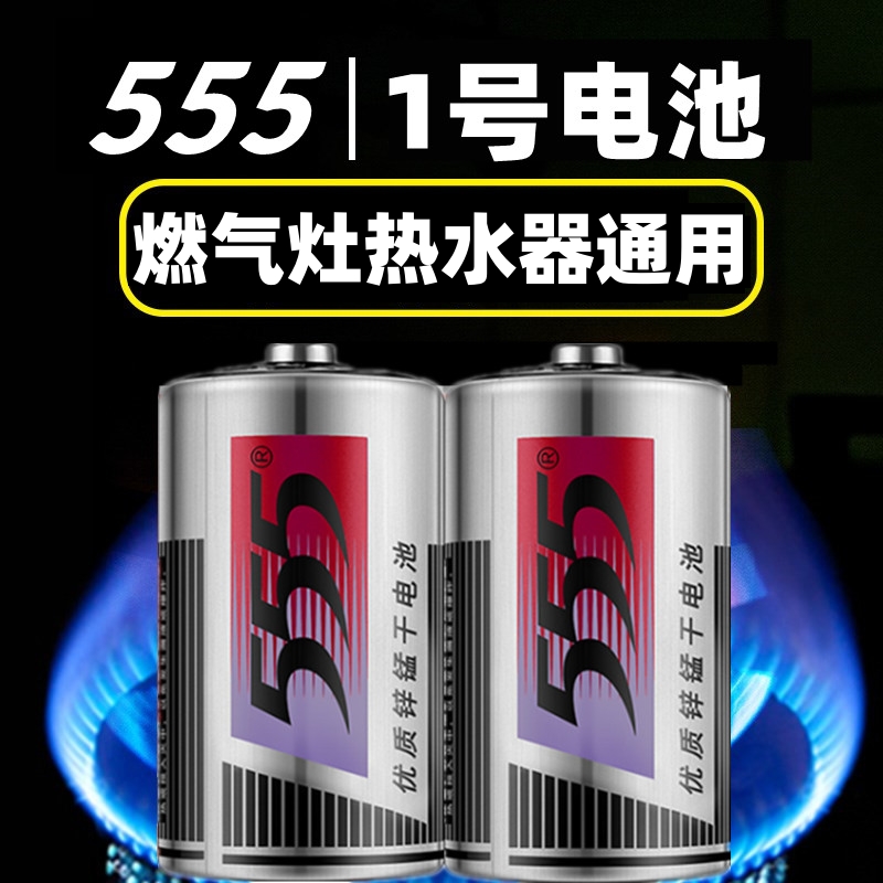 正品555大号燃气灶热水器电池一1号优质锌锰干电池SIZE D碳性1.5v-封面