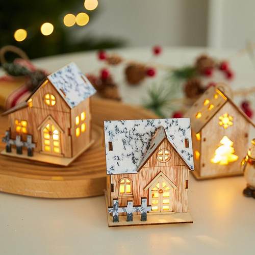 发光小木屋圣诞装饰品