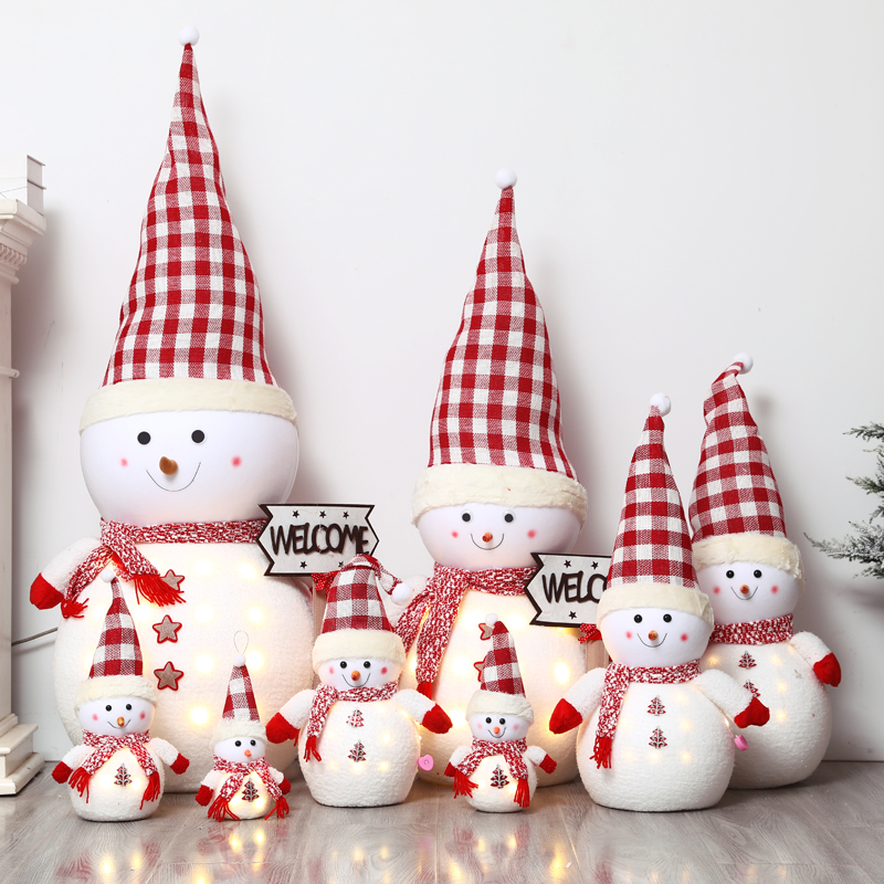 圣诞节装饰品发光雪人