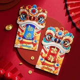 2025 Год Змеи Красный Конверт Весенний Фестиваль Новый Год Универсальный Креативный Мультяшный Размер Красный Конверт Сумка Индивидуальная Печать Лиши Пробуждение Льва