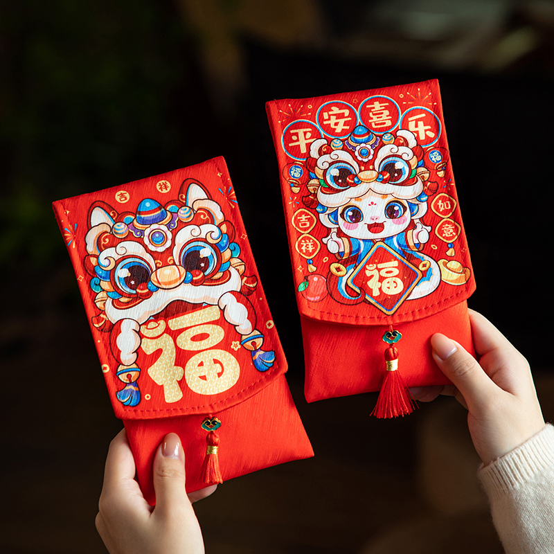 新年布艺红包龙年创意卡通儿童