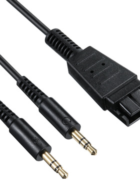 适用于Plantronics耳机QD转3.5快速断开连接线双3.5mm接电脑声卡