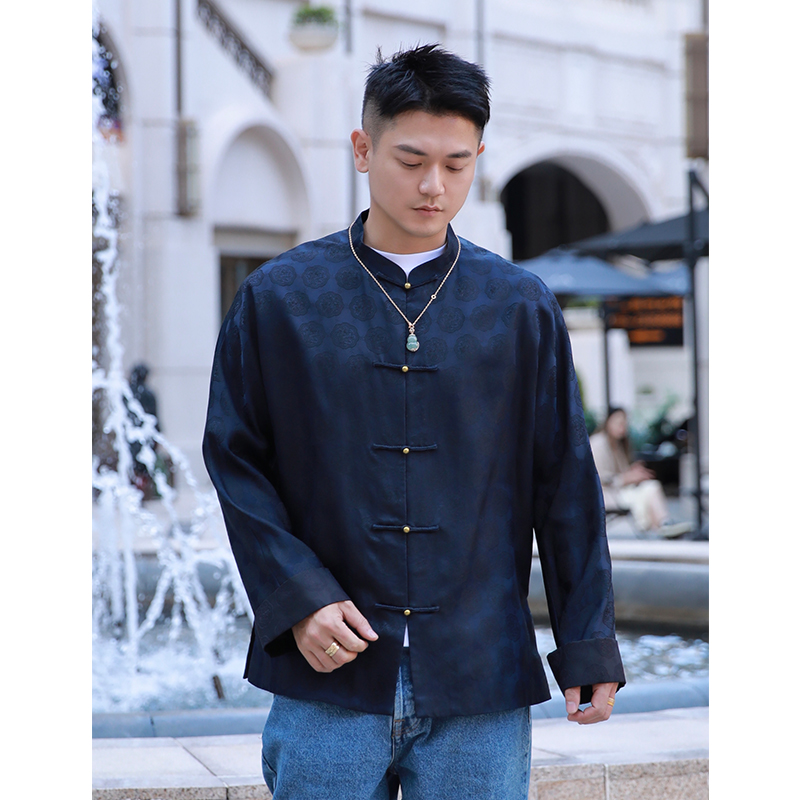 三重门外套中式对襟宋锦外套唐