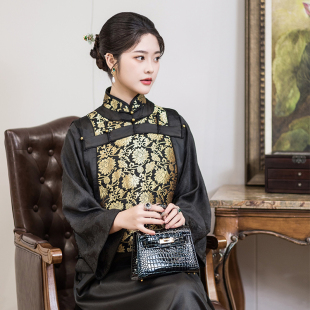 莲华金锦三重门2026高端非遗妆花老宋锦唐装 上衣 马甲背心双襟女装