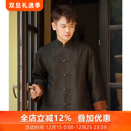 三重门外套中式唐装男款复古