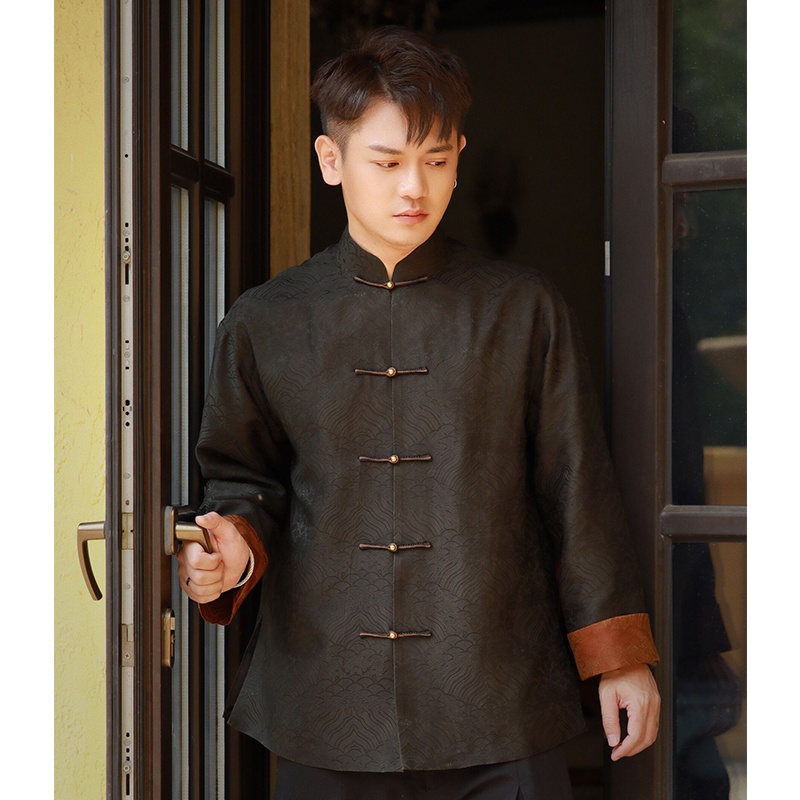 三重门外套中式唐装男款复古