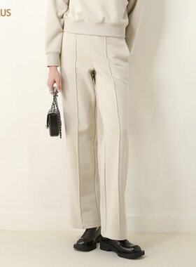 CANVAUS女装新款高级感休闲裤女中腰直筒秋冬百搭显瘦长裤现货