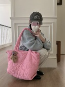 HURIDOM 秋冬羽绒托特包女单肩包大容量云朵包通勤包包 软糯吧唧