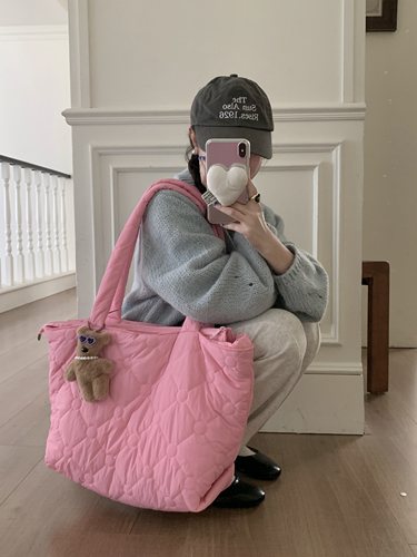 HURIDOM小众太空棉大容量托特包