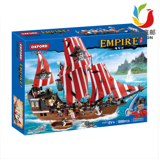 韩国直邮 Oxford小牛津积木 大航海时代 海盗船 EM3732 拼搭玩具