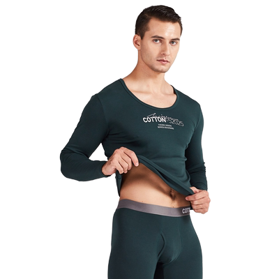 52025长袖女士简约全棉不起球