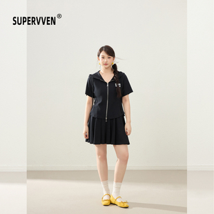 松紧腰半身伞裙 725大促 超级文 飏燕新乳运动连帽针织开衫