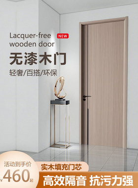 实心填充实木复合免漆生态门卧室房间办公室学校仓储地下室内木门