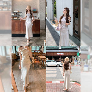 许许然Madeleine【素月流天】温柔法式缎面仿醋酸长款鱼尾半身裙