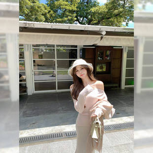 许许然Madeleine【慵懒步调】100%全羊毛蝙蝠袖斜肩针织衫上衣女