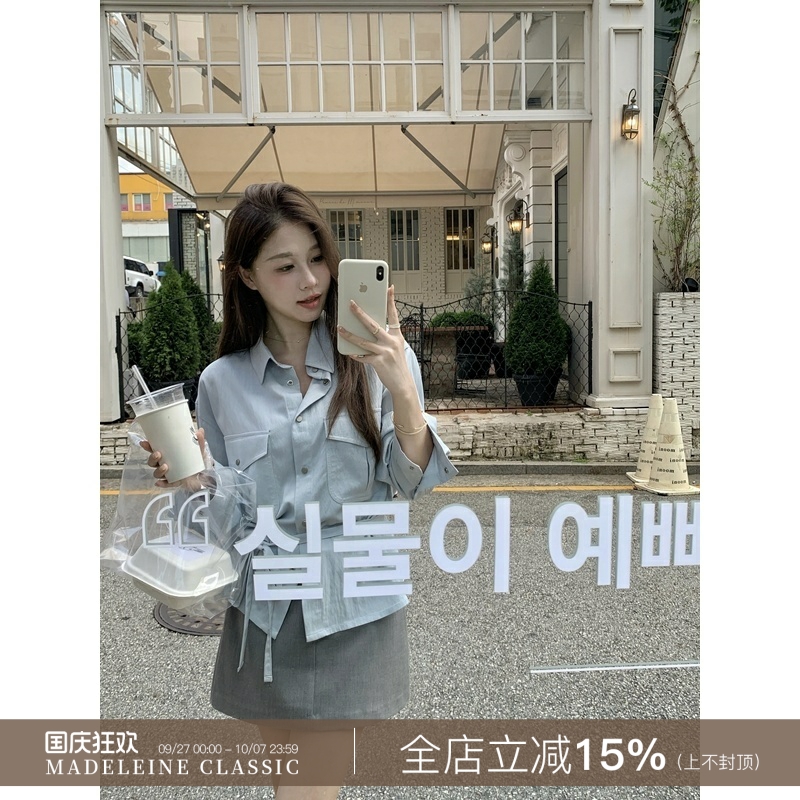 许许然Madeleine双袋系带衬衫