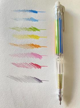新品日本pentel派通新多功能Art Multi8彩色铅笔替换铅芯八色套装