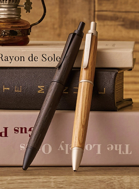 日本uni三菱SXN-PM橡木杆圆珠笔jetstream中油笔签字PURE MALT