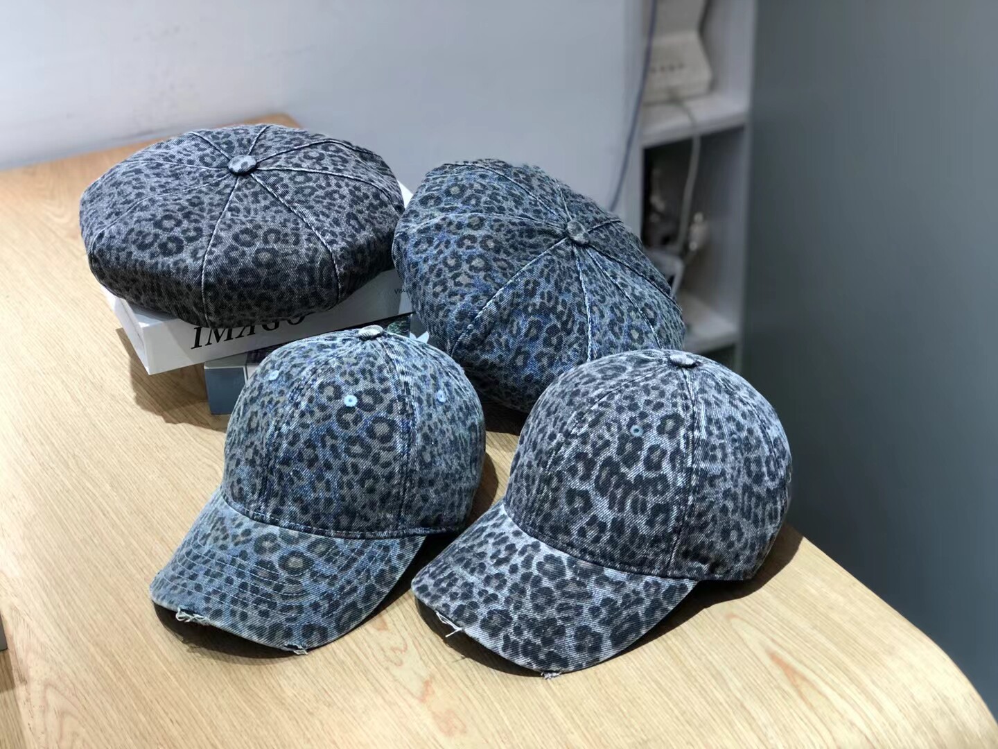 豹纹帽复古迷彩鸭舌帽男女时尚百搭贝雷帽八角帽报童帽