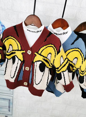 英国eno next小童装男童毛衣2025新款洋气宝宝开衫针织衫儿童外套