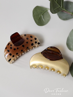 现货章小蕙Camila Paris法国盘发抓夹7.5cm中号橡皮筋专利设计