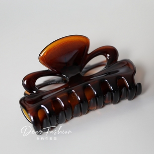 进口现货camila paris法国醋酸发夹法式盘发饰玳瑁色ins大抓夹9cm