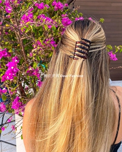 现货进口章小蕙Camila Paris法国盘发气质插梳法式镶嵌奥地利水晶