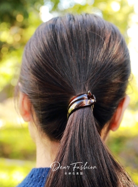 进口现货Caravan French法国经典法式简约发扣马尾夹经典香蕉夹