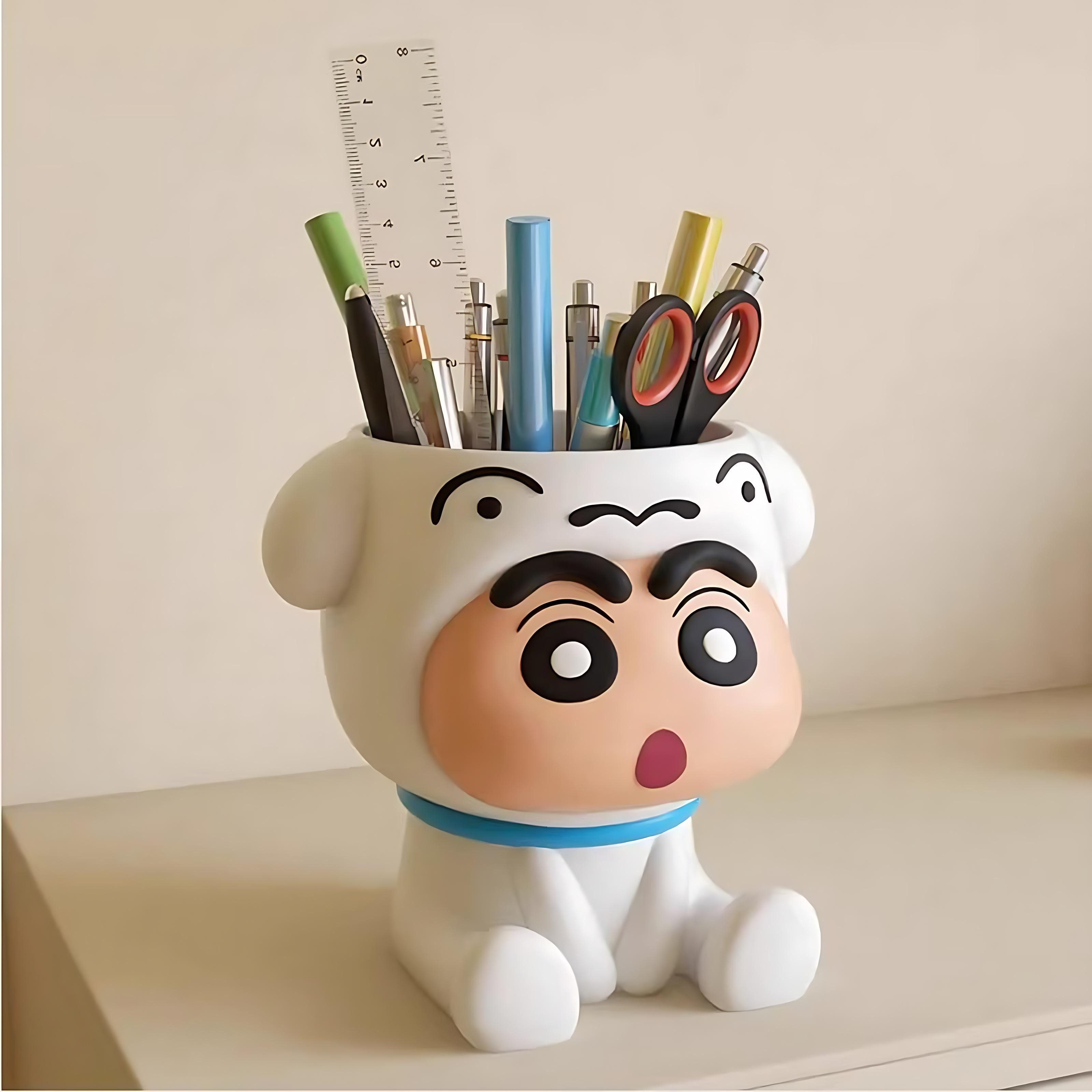 蜡笔小新桌面收纳盒遥控器收纳筒卡通可爱创意收纳桶家居好物收纳,收纳整理,化妆刷收纳盒/桶,淘宝优惠券,粉丝福利购,淘宝优惠卷