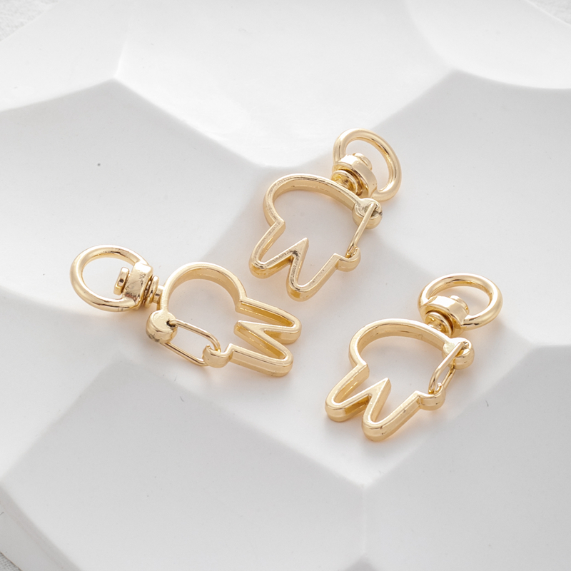 14K兔子扣手串钥匙diy饰品