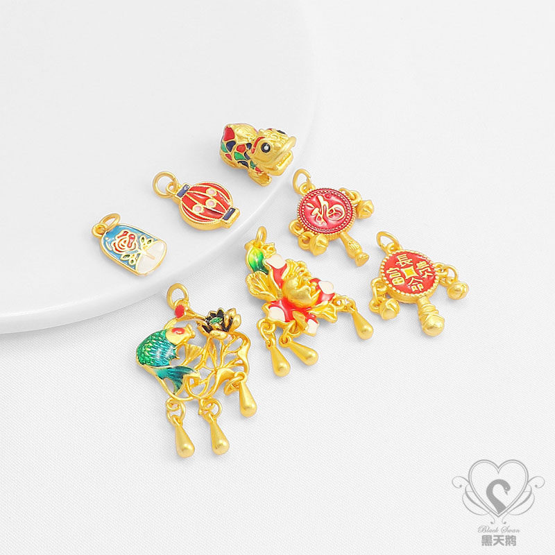 18k铜包金双面滴油拨浪鼓出入平安吊坠手链项链diy挂件饰品配件,饰品/流行首饰/时尚饰品新,其他DIY饰品配件,淘宝优惠券,粉丝福利购,淘宝优惠卷