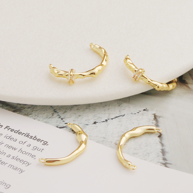 半圈不规则树枝挂钩双吊diy饰品