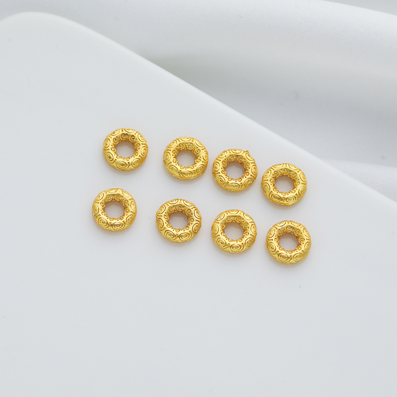 18k包金保色螺纹隔片7mmdiy手串