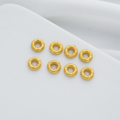 18K包金保色哑金闭口螺纹隔片7mm垫片diy手串项链配饰隔饰品配件