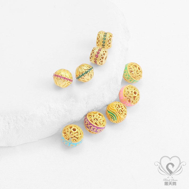 18K包金保色哑光滴油镂空隔片