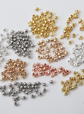 14k包金配件定位扣卡线扣珍珠手链项链收尾固定扣按扣diy饰品材料