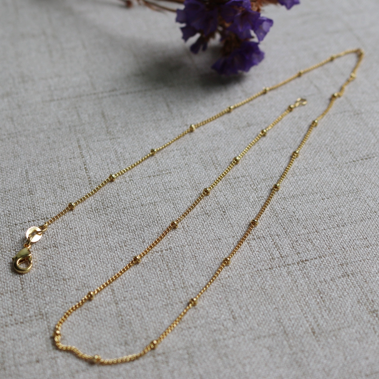 18k18英寸链宽约侧身46厘米包金