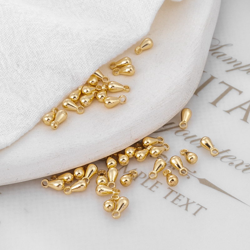 包金雨滴项链饰品配件