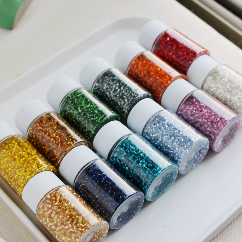 国产灌银玻璃米珠diy饰品