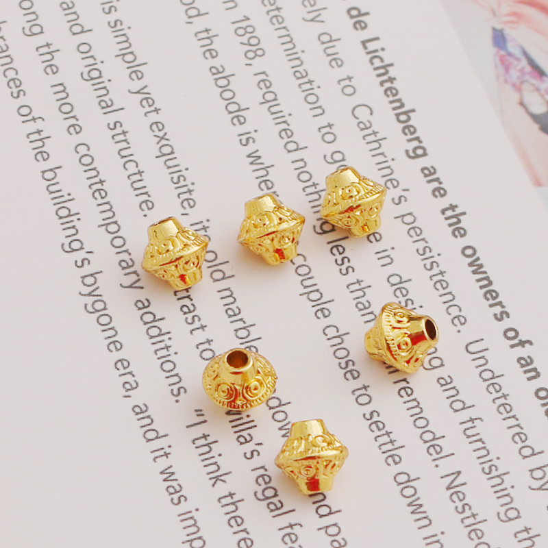 花纹通孔隔珠飞碟算盘珠diy