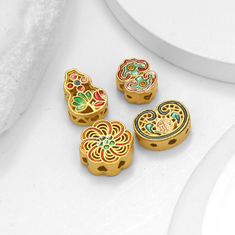 18K哑金保色滴油葫芦元宝隔珠饰品串珠手链diy饰品手工散珠配件,饰品/流行首饰/时尚饰品新,其他DIY饰品配件,淘宝优惠券,粉丝福利购,淘宝优惠卷