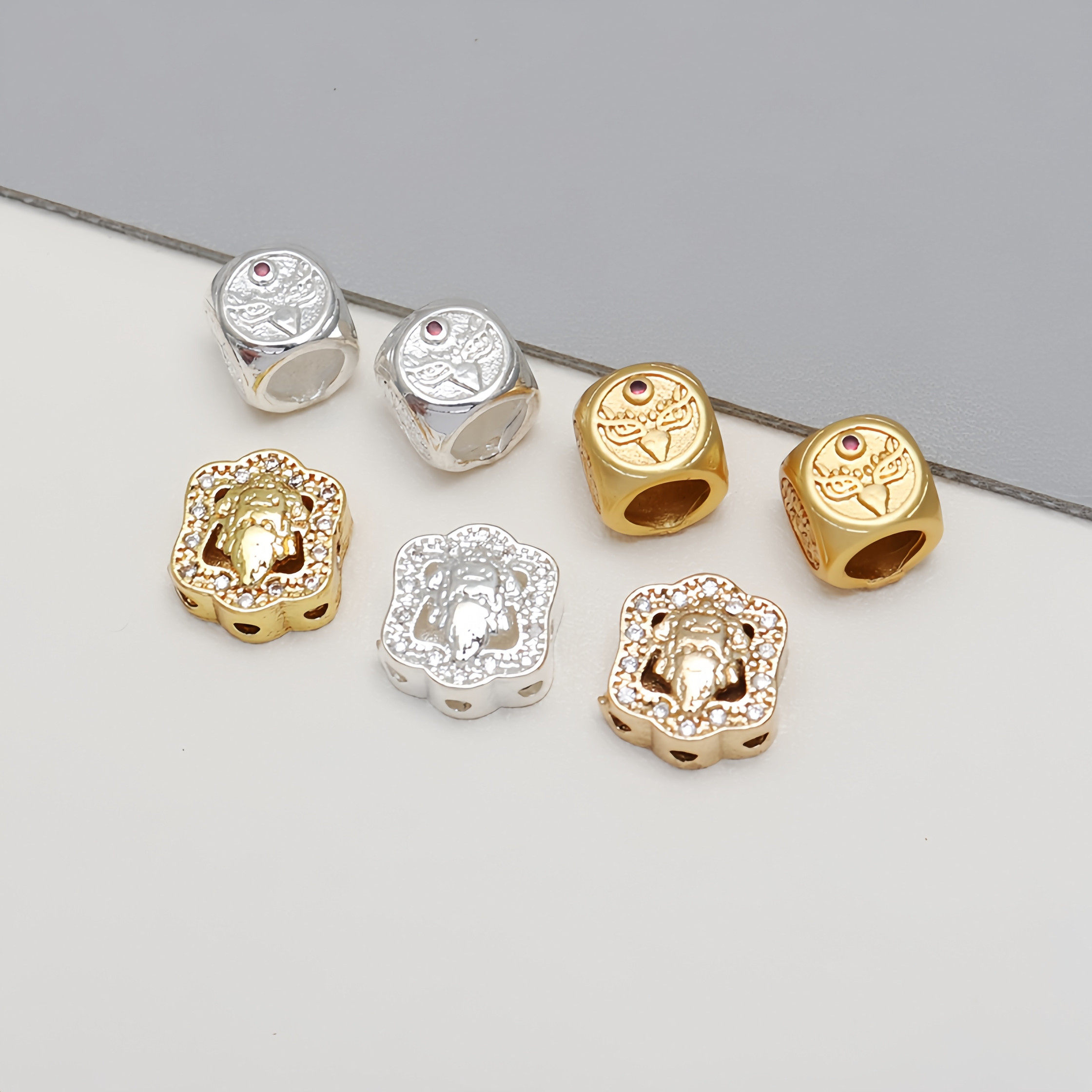 18K包金保色镶嵌锆石扎基拉姆隔珠银色手工diy手链项链耳饰品配件,饰品/流行首饰/时尚饰品新,其他DIY饰品配件,淘宝优惠券,粉丝福利购,淘宝优惠卷