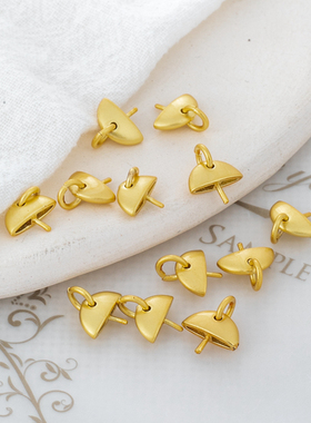 哑光半圆带针9mm吊坠diy饰品