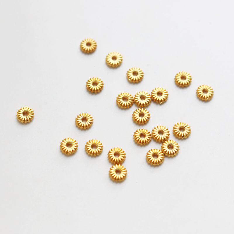18K哑金隔片4mmdiy饰品配件