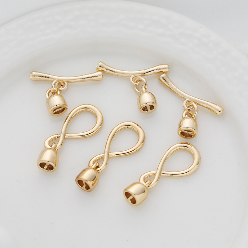 14k包金保色ot扣珍珠收尾diy