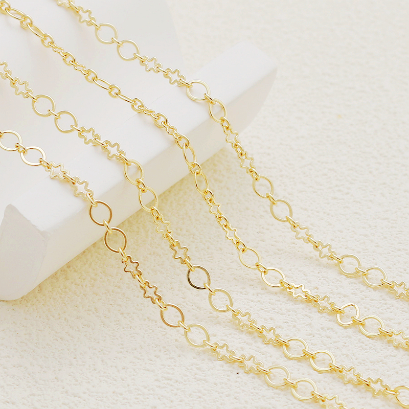 diy14k包金加强万花筒大气链条