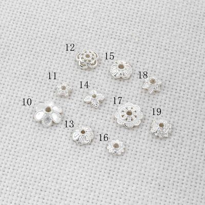 银保色多款花托隔珠diy