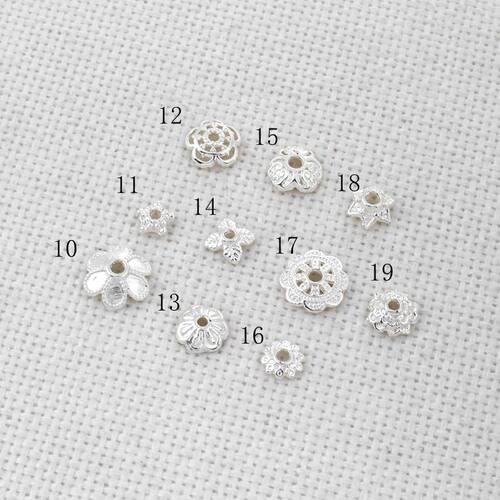 银保色多款花托隔珠diy
